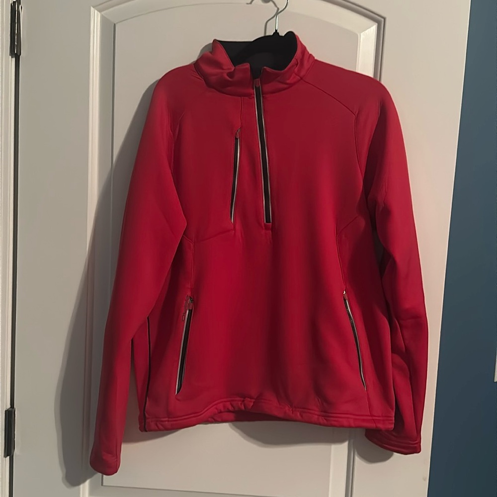 Zero Restriction Tour Series red with navy blue 1/4 zip